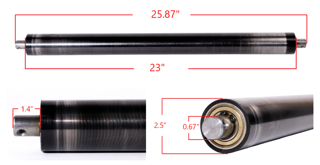 RP447 Roller Dimensions