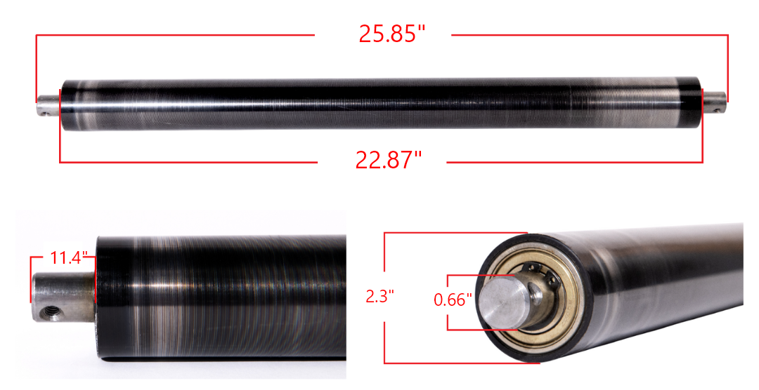 RP396 Roller Dimensions