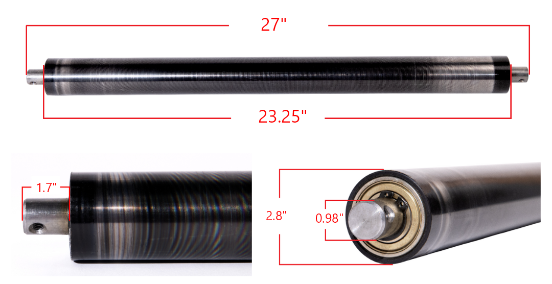RP408 Roller Dimensions