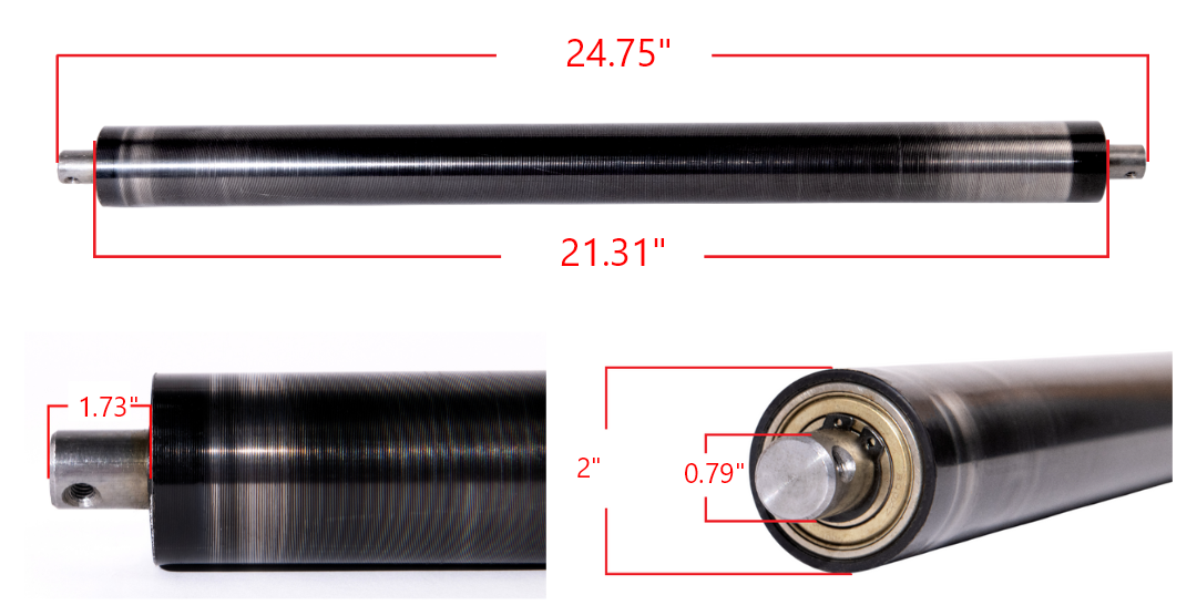 RP65 Roller Dimensions