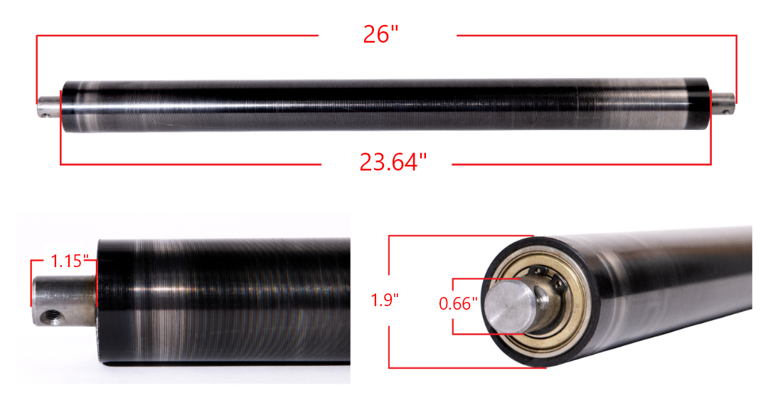 RP320 Roller Dimensions